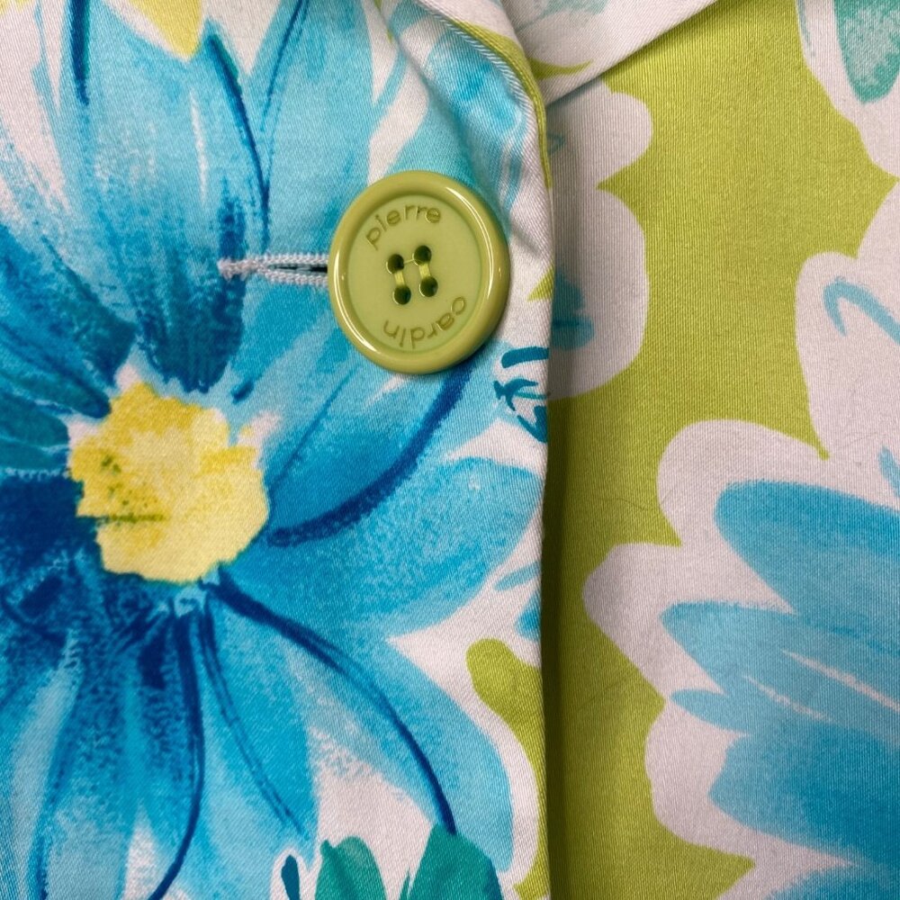 Pierre Cardin Jacket Blazer Women's Sz 8 Lightweight Floral Bright Spring NWT - Picture 7 of 16